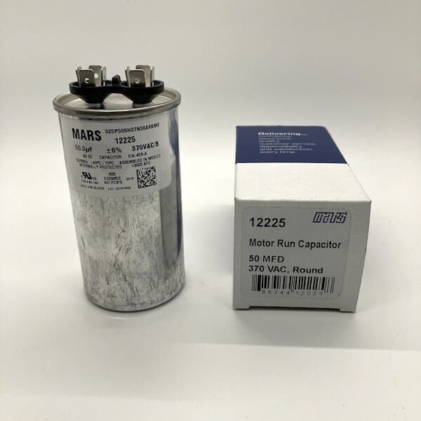 12225 Mars Motor Run Capacitor 50MFD 370VAC