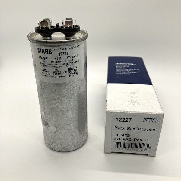 12227 Mars Motor Run Capacitor 60MFD 370VAC