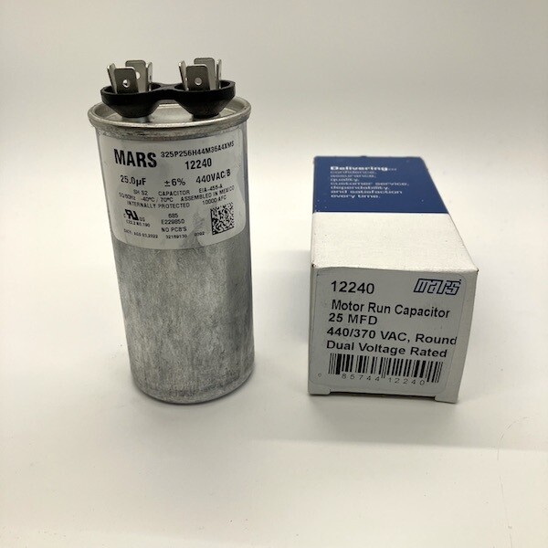 12240 Mars Motor Run Capacitor 25MFD 470/370VAC