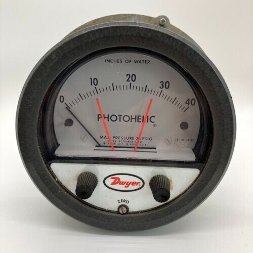 A3040 Dwyer Photohelic Pressure Switch/Gauge (0-40"w.c.)