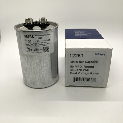 12251 Mars Motor Run Capacitor 50MFD 470/370VAC