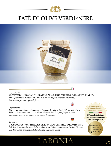 Pate  di Olive Verdi / Nere
