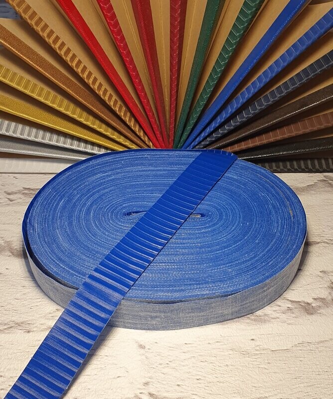 Kaliko, quergestreift, 24 mm, blau hell, 1 m Kaliko, quergestreift, 24 mm, blau hell, 1 m