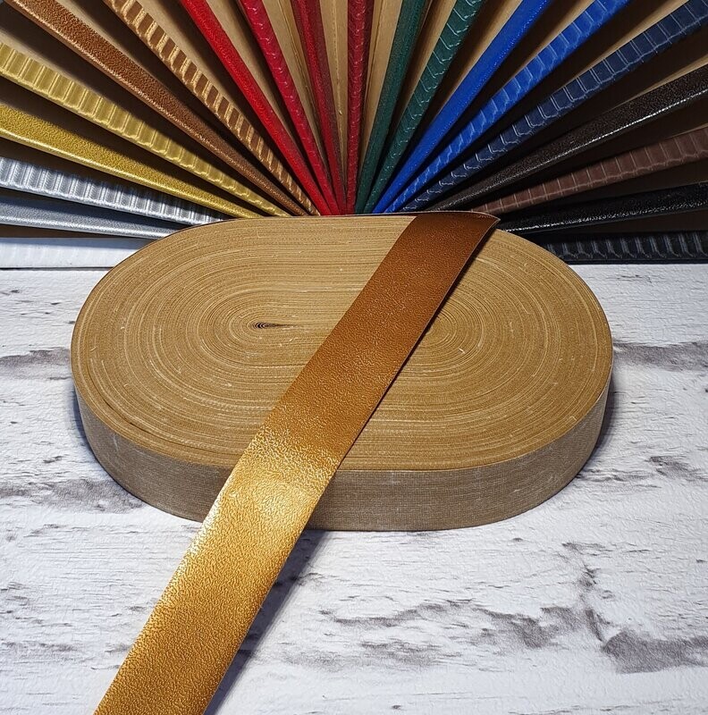 Kaliko, glatt, 24 mm, gold dunkel, 1 m Kaliko, glatt, 24 mm, gold dunkel, 1 m