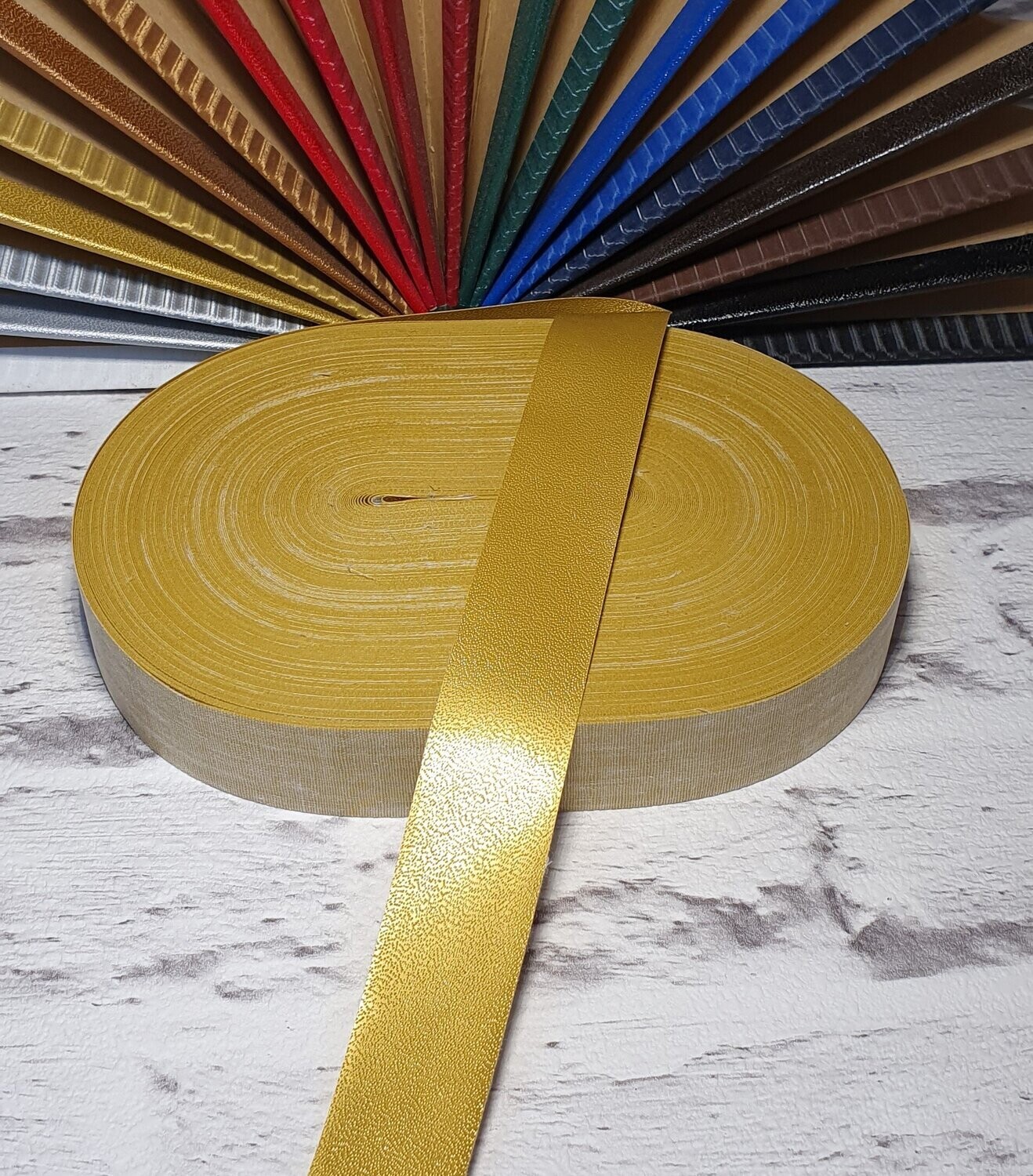 Kaliko, glatt, 19 mm, gold, 1 m