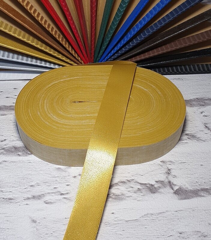 Kaliko, glatt, 24 mm, gold, 1 m Kaliko, glatt, 24 mm, gold, 1 m