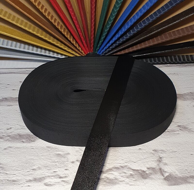 Kaliko, glatt, 19 mm, schwarz, 1 m Kaliko, glatt, 19 mm, schwarz, 1 m