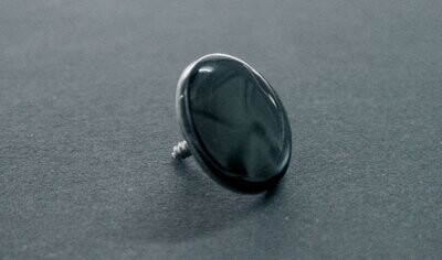 Diskantknöpfe, perlmutt-schwarz, Durchmesser 16,5 mm, 10 St.