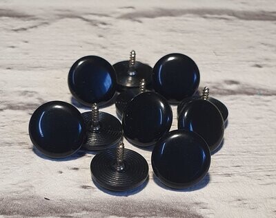 Diskantknöpfe, schwarz, Durchmesser 16 mm, 10 St.