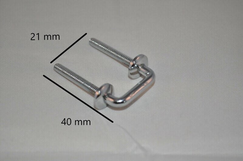 Tragriemenhalter, U - Form, mit Schraubteller, verchromt, 1 Paar Tragriemenhalter, U - Form, mit Schraubteller, verchromt, 1 Paar