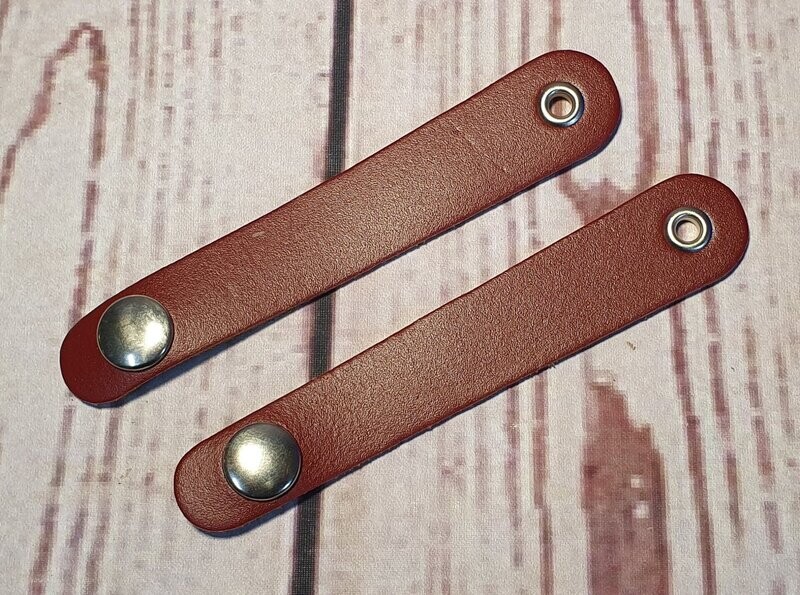 Balghalter / Balgverschluss / Balgzuhalter, Leder, Karminrot, 1 Paar, (10 cm) Balghalter / Balgverschluss / Balgzuhalter, Leder, Karminrot, 1 Paar, (10 cm)