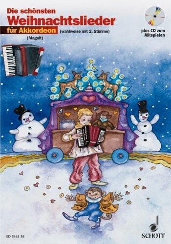Die schönsten Weihnachtslieder (+CD)
für 1-2 Akkordeons (mit Text), sehr leicht bearbeitet Die schönsten Weihnachtslieder (+CD)
für 1-2 Akkordeons (mit Text), sehr leicht bearbeitet