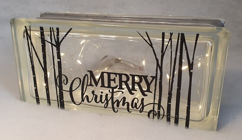 Beleuchteter Glasbaustein, mit Spruch, handmade
Beleuchteter Glasbaustein, mit Spruch, handmade
"Merry Christmas" Weihnachten