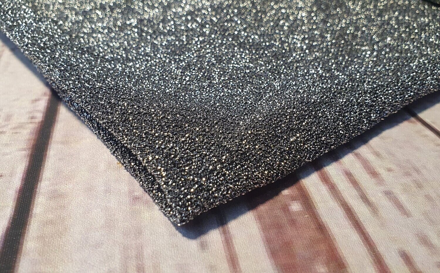 Gaze Verdeckgaze, silber - schwarz, 25cm x 75cm