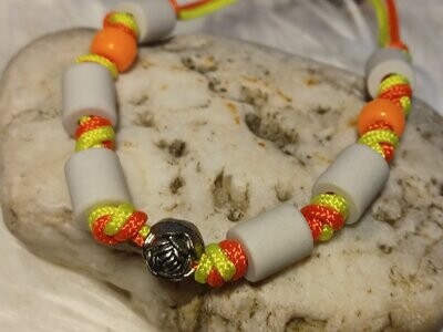EM-Keramik Halsband, Anti Zecken Halsband, neon gelb - neon orange, ca. 19cm
