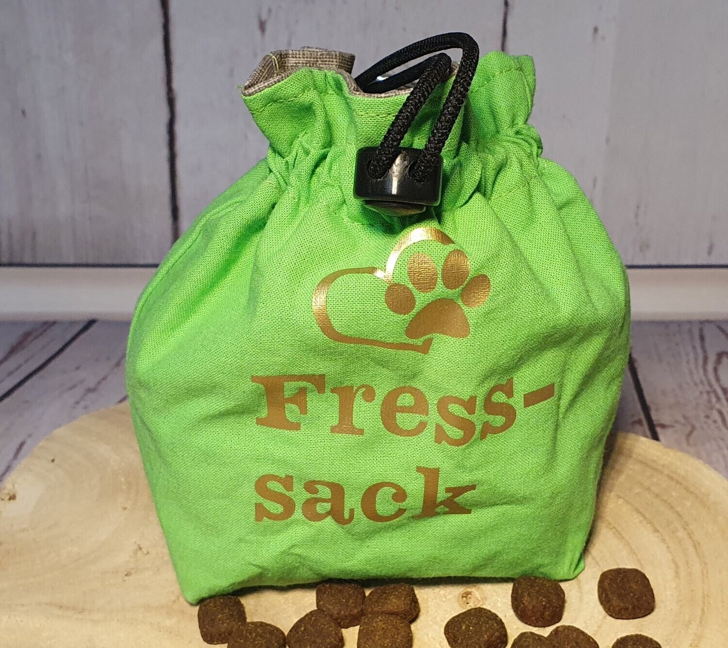 Leckerliebeutel Futterbeutel "Fress-sack" grün für Hund oder Pferd