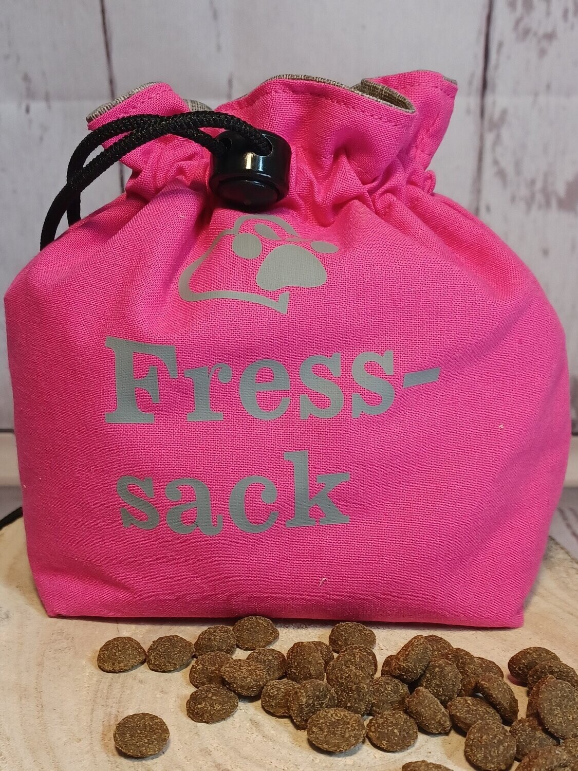 Leckerliebeutel Futterbeutel "Fress-sack" pink für Hund oder Pferd