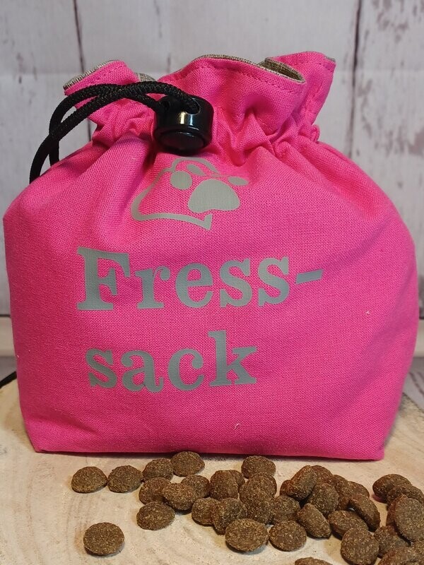 Leckerliebeutel Futterbeutel Leckerliebeutel Futterbeutel "Fress-sack" pink für Hund oder Pferd