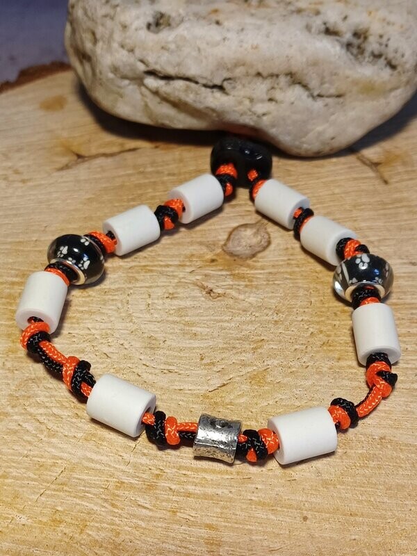 EM-Keramik Halsband, Anti Zecken Halsband, Orange - Schwarz EM-Keramik Halsband, Anti Zecken Halsband, Orange - Schwarz