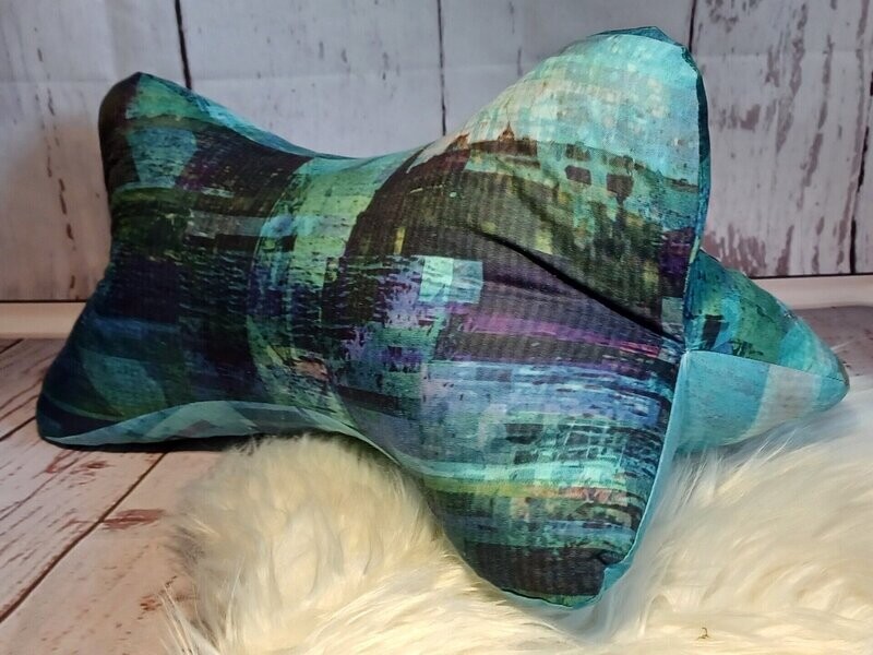 Leseknochen, Nackenkissen, Nackenrolle, Bassetti in blau und grün, *handmade* Unikat Leseknochen, Nackenkissen, Nackenrolle, Bassetti in blau und grün, *handmade* Unikat