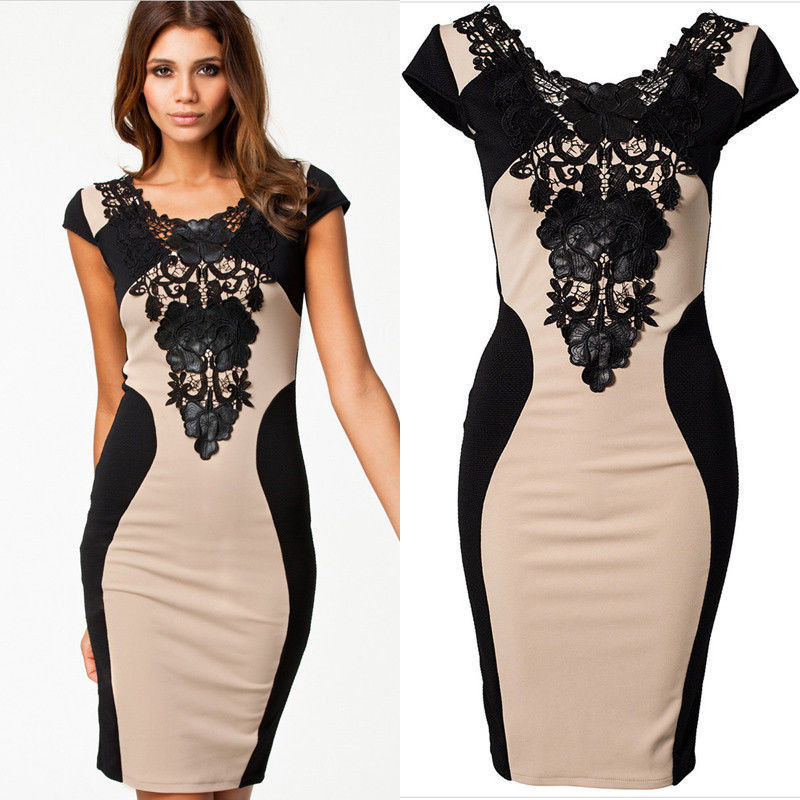 Hot Fashion Women Floral Lace Short Sleeve