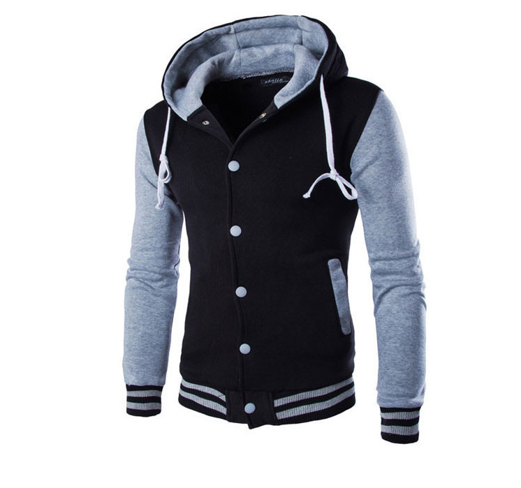 New Hooded Baseball Jacket Men 2015 Fashion