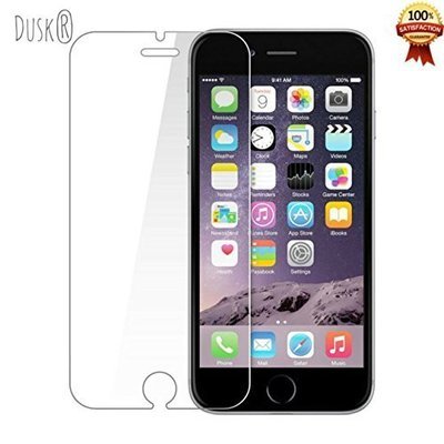 Dusk® Tempered Glass Full Coverage Screen Protector for Apple iPhone 6 / 6S 3D Curved Carbon Fibre For Maximum Protection 9H Hardness (iPhone6 4.7 inch) ((6 PLUS) WHITE)