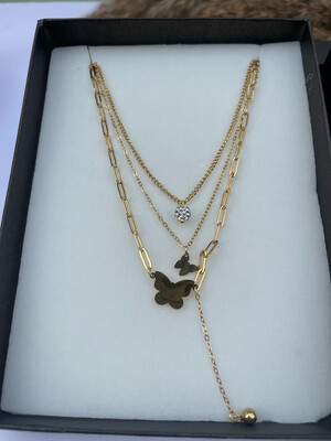 Butterfly Layered Necklace