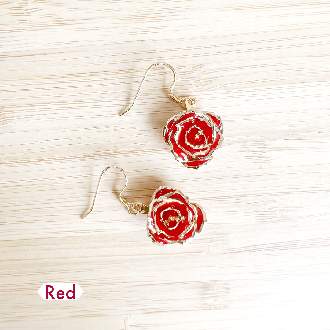 حلق بزهور طبيعية , Rose color you prefer: RED