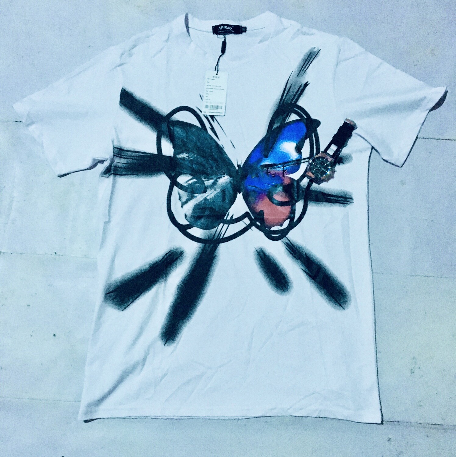 M-Tee Butterfly t-shirt with multicolor ink