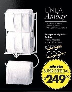 porta papel hiegenico blanco