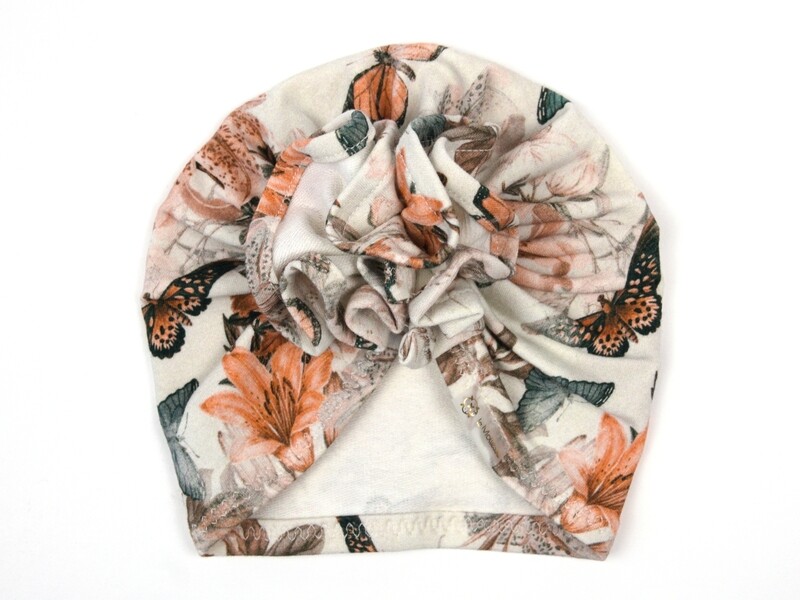 Turban RÓŻA (40/ Retro Butterflies)