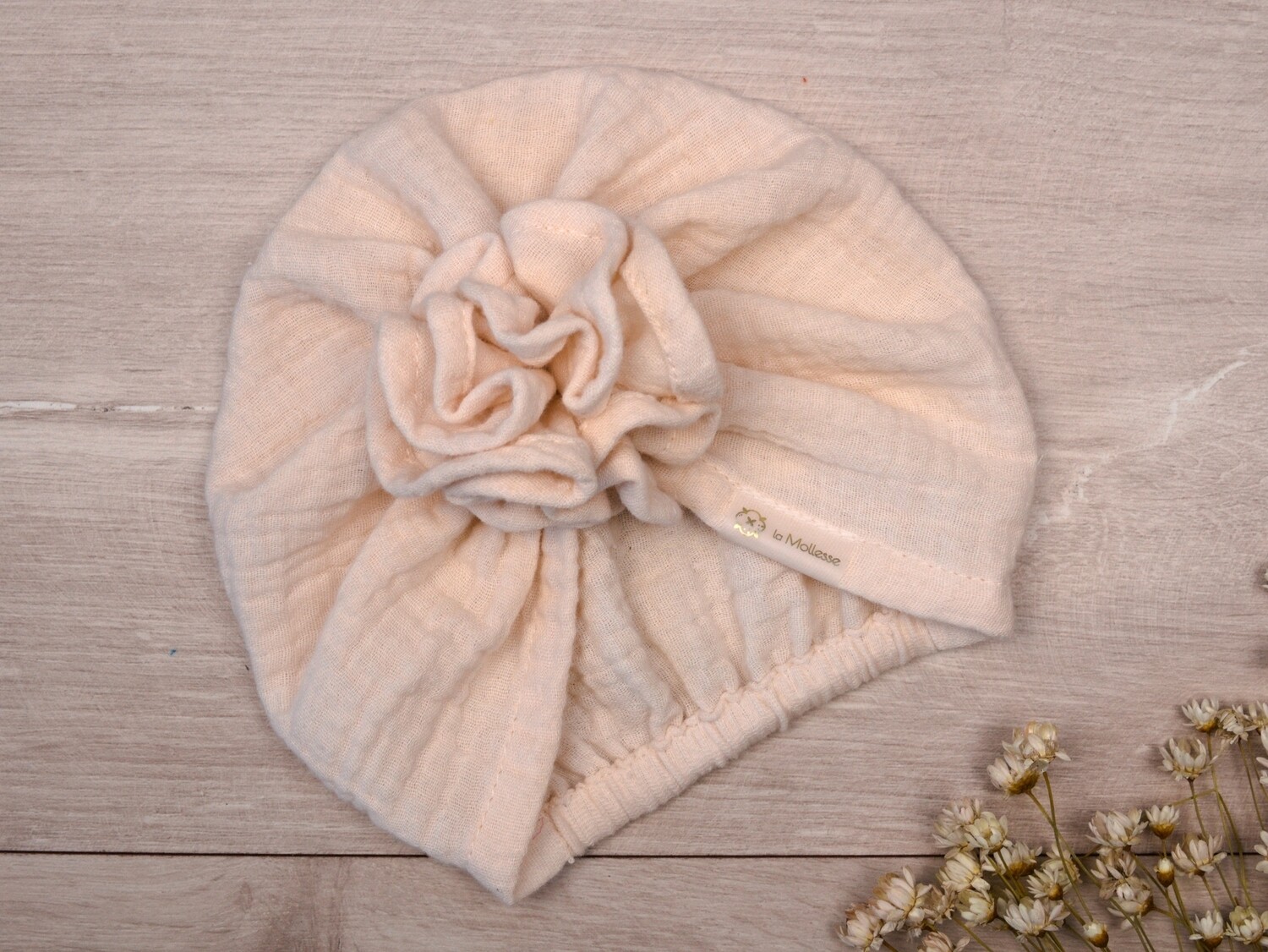 Turban muślinowy RÓŻA (różne kolory)