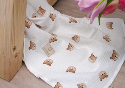 Muślinowa mgiełka/otulacz (Teddy bear)