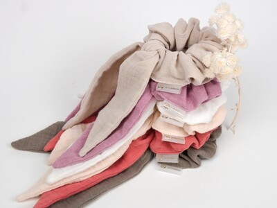 Gumka scrunchie muślinowa (kolory)