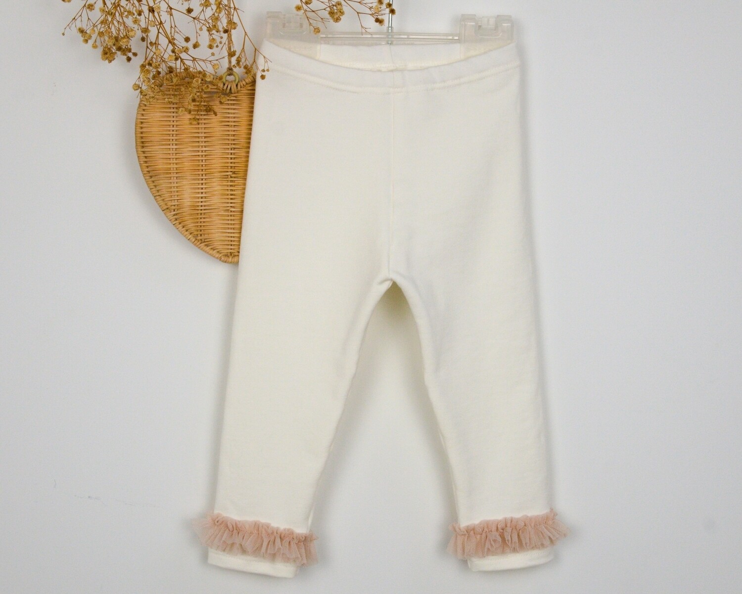 Legginsy gładkie z tiulem (80)