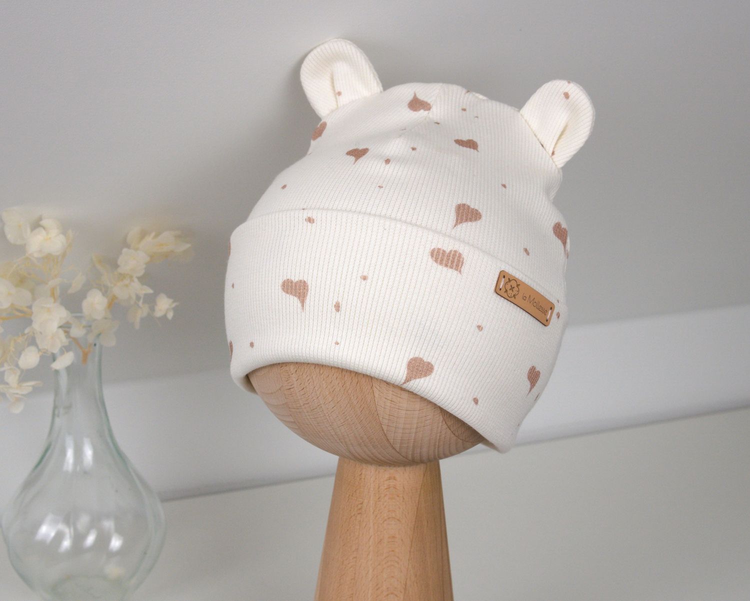 Czapka &quot;uszatka&quot; prążkowana
