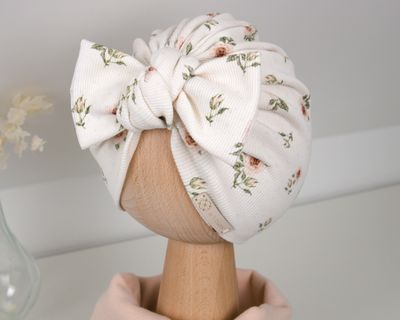 Komplet prążkowany: Turban + komin