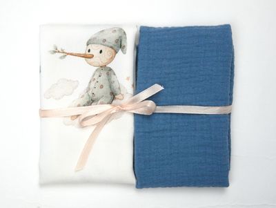 Mini pieluszki bambus/ muślin - ulewajki (2 szt.)