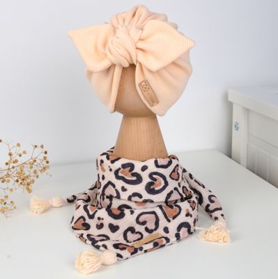 Komplet: Turban prążek + chusta