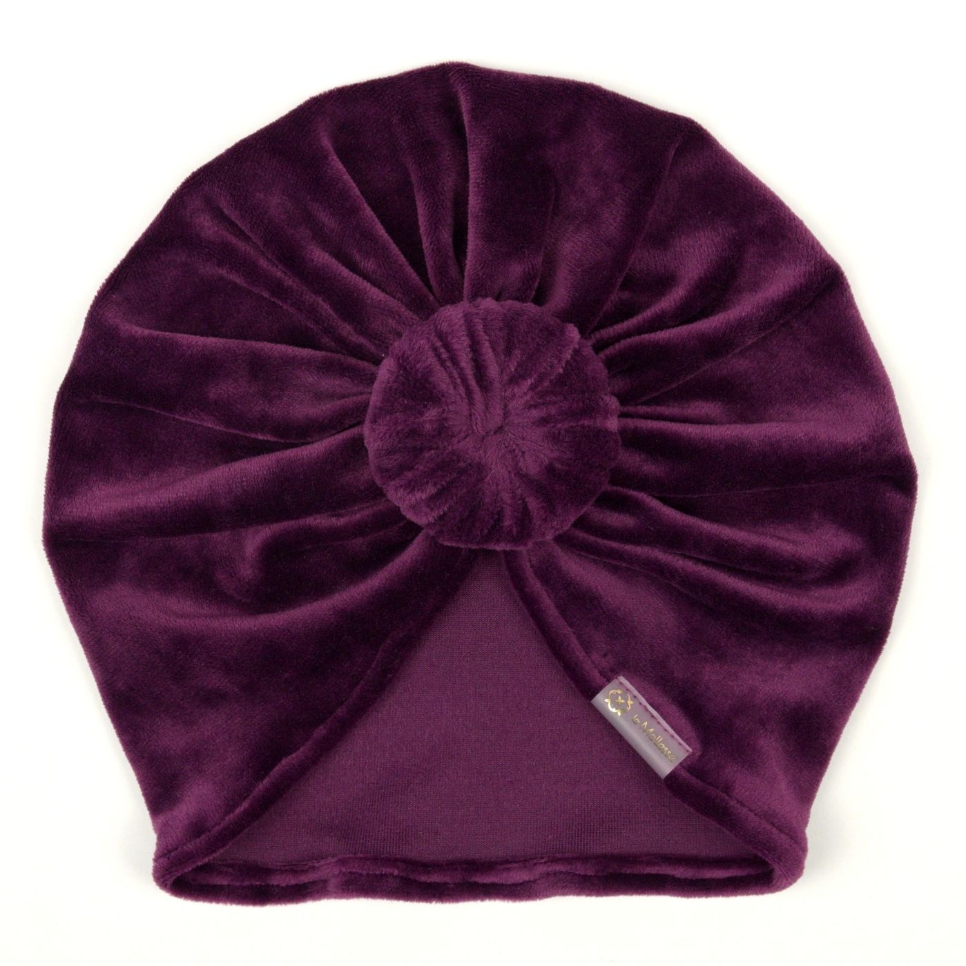 Turban welurowy DONUT (46/ Deep Purple)