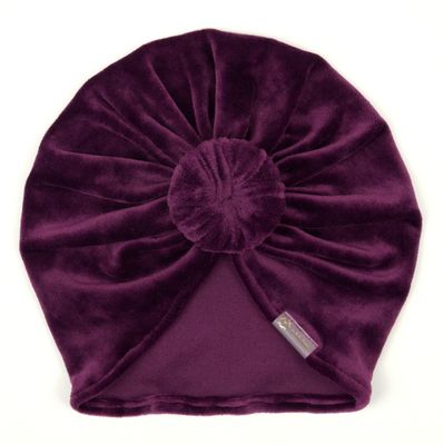 Turban welurowy DONUT (46/ Deep Purple)