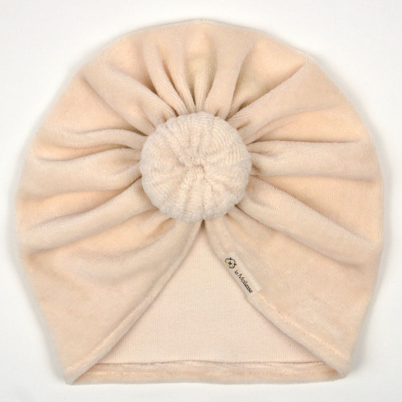 Turban welurowy DONUT (44/ Light Beige)