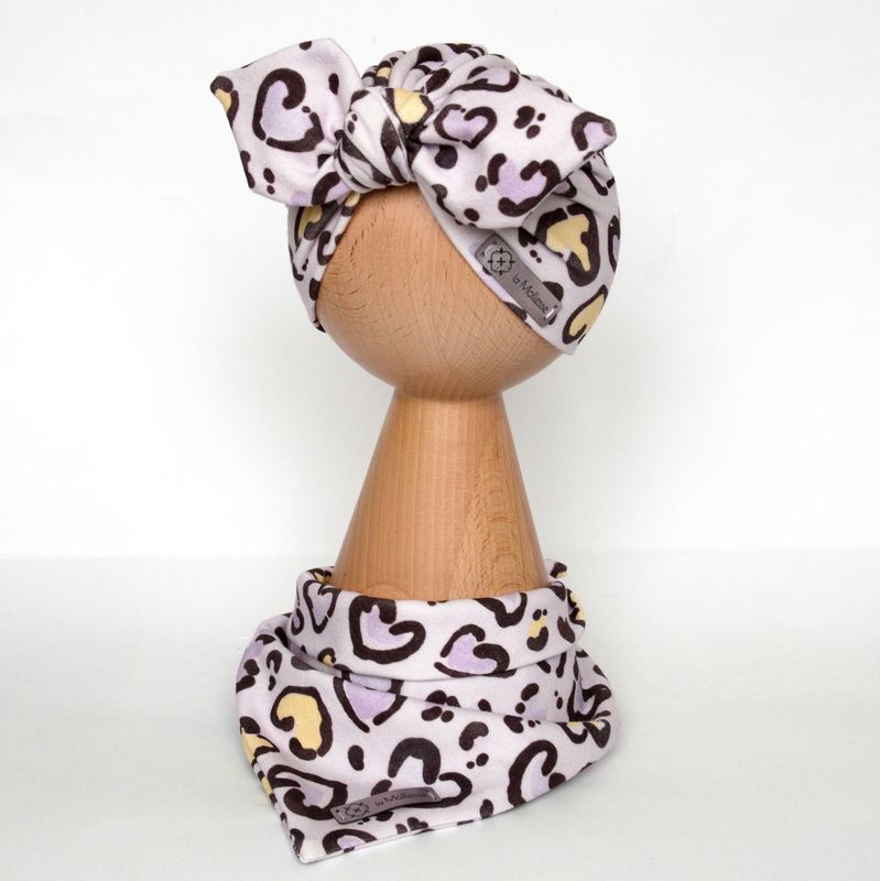 Komplet: Turban (podwójna dzianina) + chusta