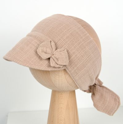 Muślinowy daszek/opaska z daszkiem LINEN LOOK