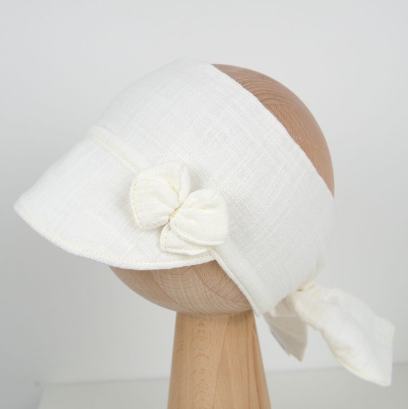 Muślinowy daszek/opaska z daszkiem LINEN LOOK