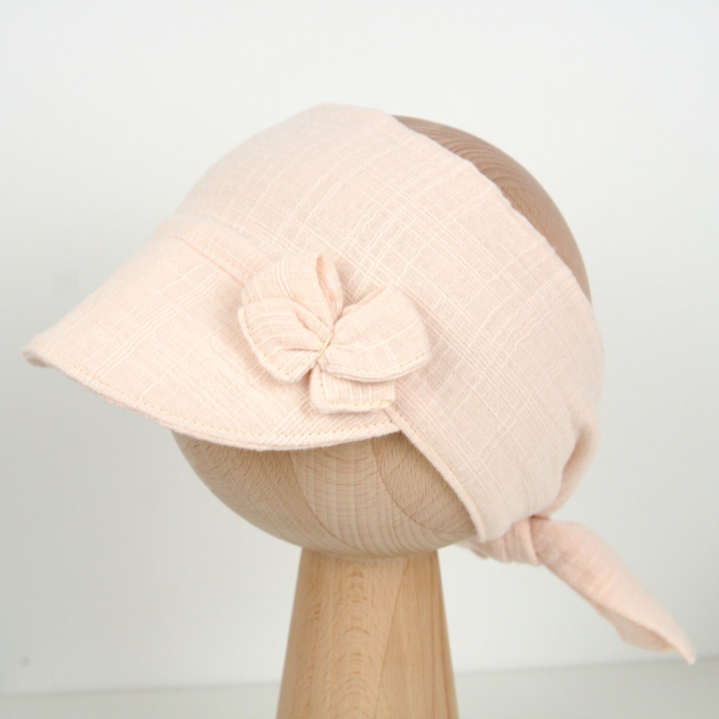 Muślinowy daszek/opaska z daszkiem LINEN LOOK