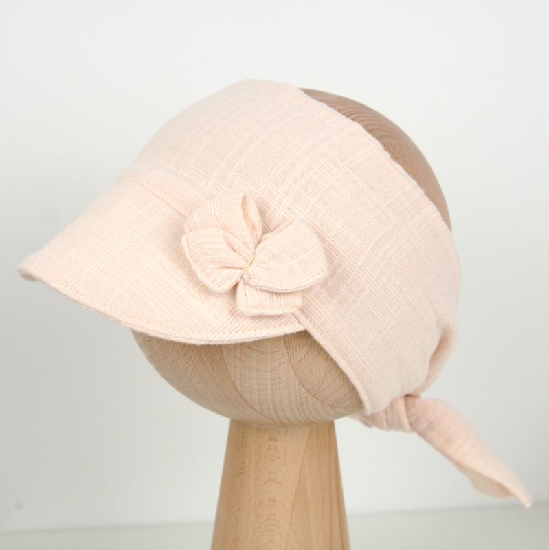 Muślinowy daszek/opaska z daszkiem LINEN LOOK