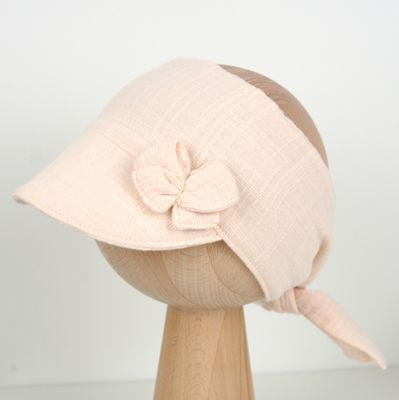 Muślinowy daszek/opaska z daszkiem LINEN LOOK