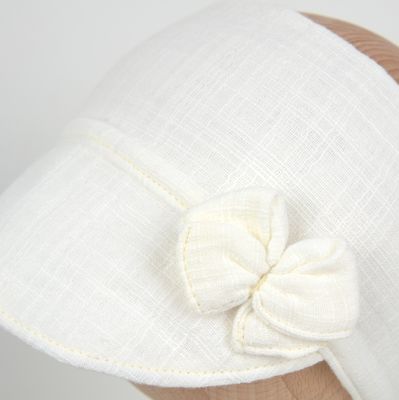 Muślinowy daszek/opaska z daszkiem LINEN LOOK